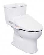 BÀN CẦU HAI KHỐI TOTO CS300DRW7#W KÈM NẮP RỬA ĐIỆN TỬ WASHLET TCF6631A (220V)